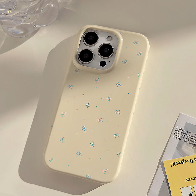 【塔下】韩系风蓝色蝴蝶结适用iPhone17promax镭射支架15苹果14软|undefined