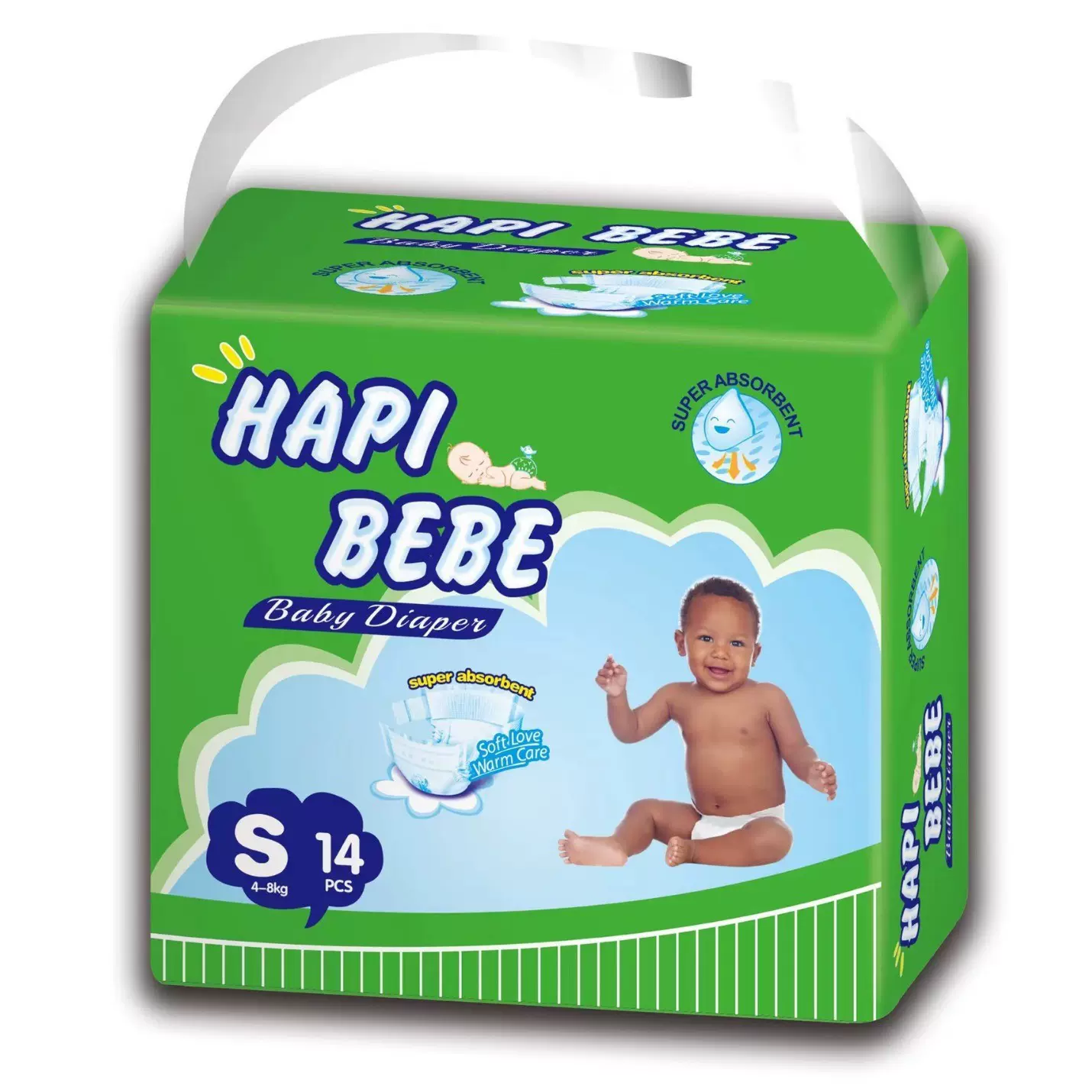 婴儿纸尿裤HAPI BEBE纸尿裤S\M\L\XL超薄柔软舒适强吸水批发零售