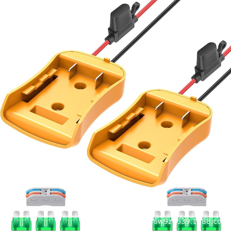 Dewalt Battery Adapter Battery Converter Kit, with Fuse and Wire Terminals 12Awg Wire Dewalt Battery Adapter Battery Converter Kit, with Fuse and Wire Terminals 12Awg Wire