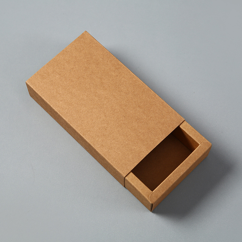 Caja de embalaje de cajón transparente esmaltado Caja de color rectangular Caja de cajón Caja de cartón kraft Caja de cartón blanco Logo impreso personalizado