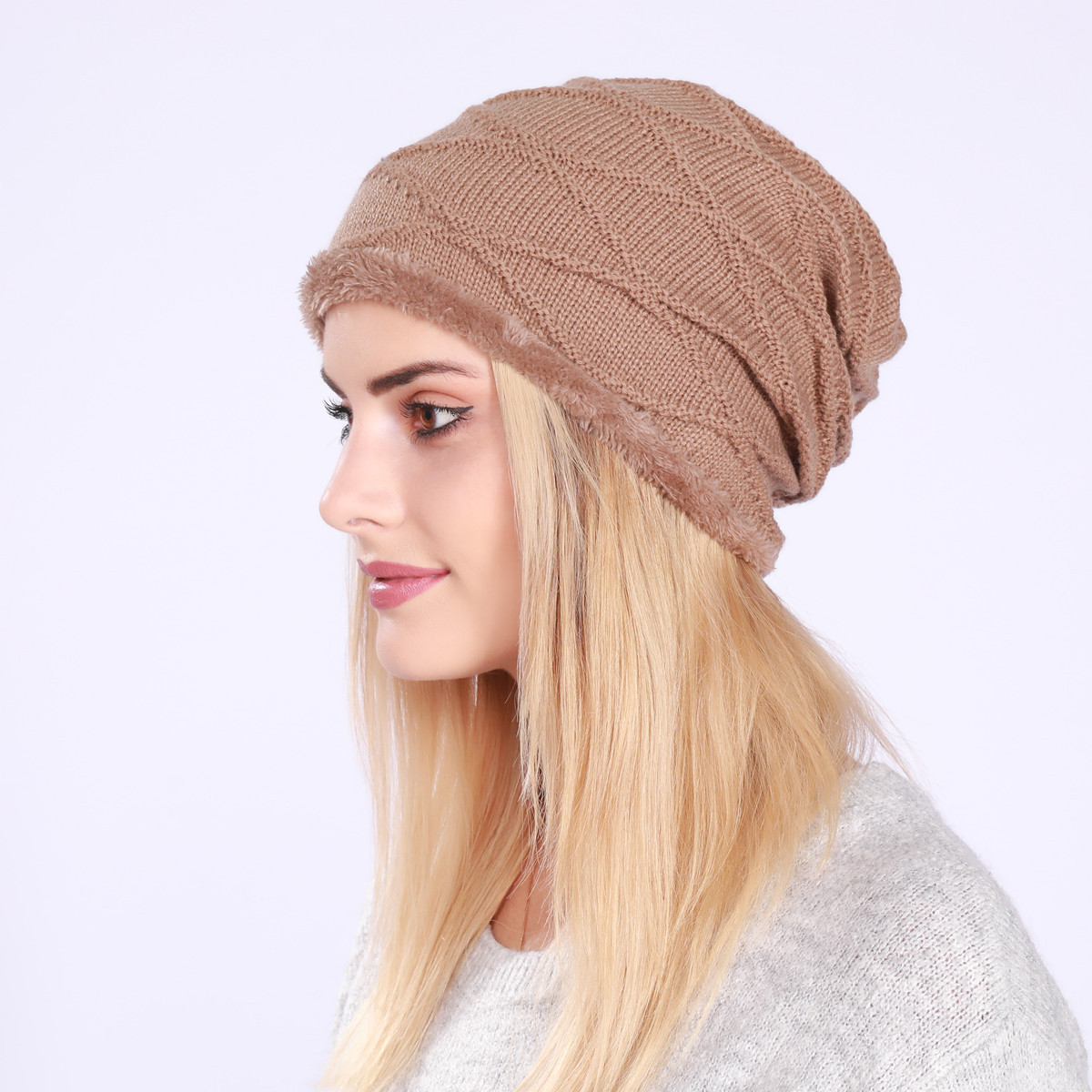 Knitted Beanie Hat For Men And Women Wool Warm Winter Hat_voghion.com