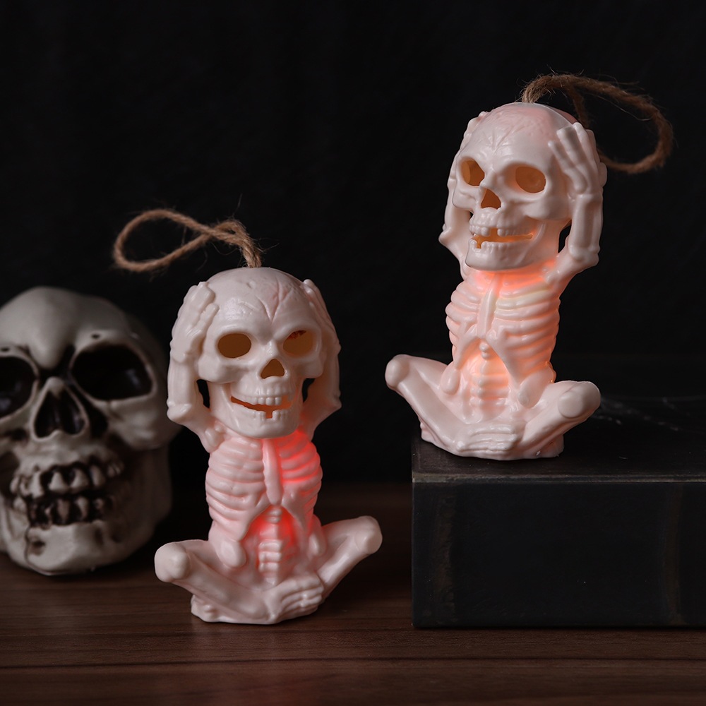 Esqueleto de Halloween Lámpara de diseño de atmósfera props Lámpara de calabaza LED transfronteriza nueva lámpara de noche