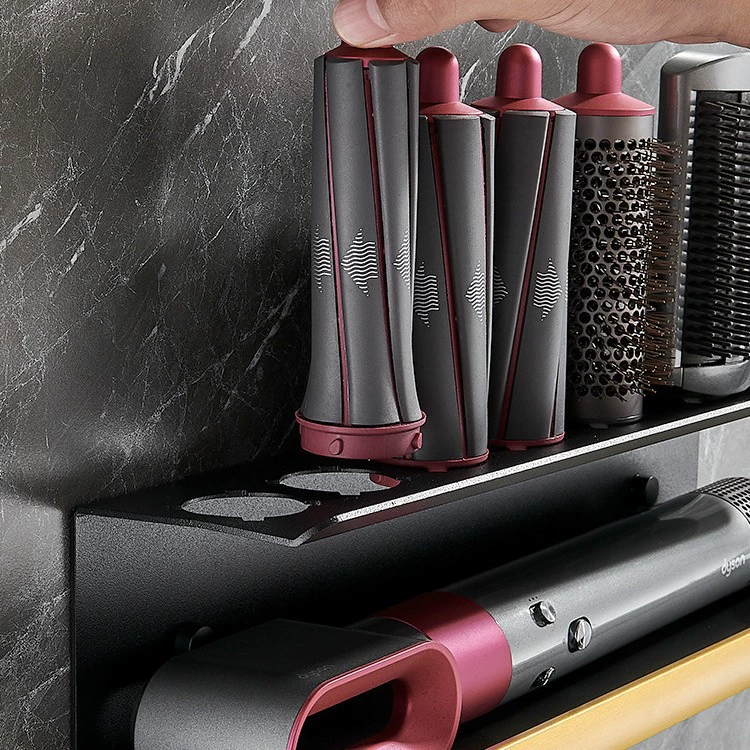 Крепление для фена Dyson без сверления, держатель для полотенца в туалете, настенное хранение для фена и стайлингового стержня