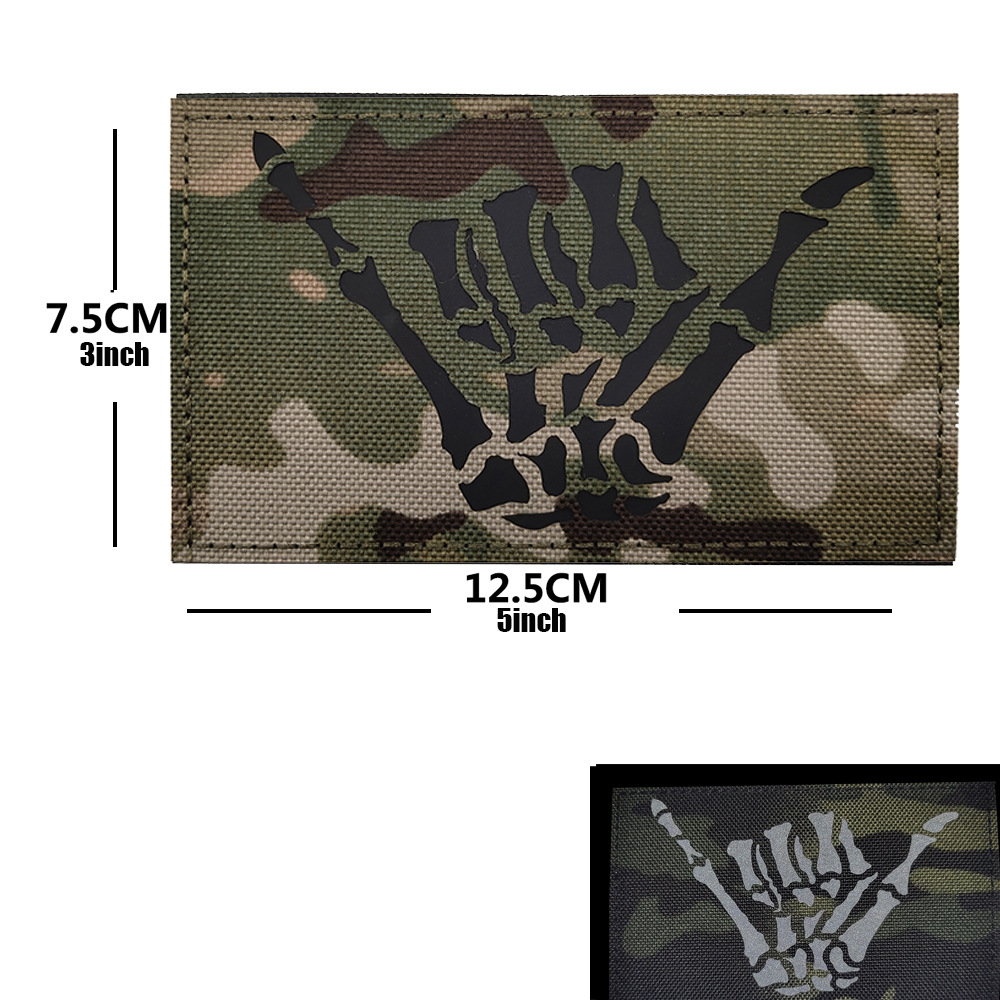 Parche Táctico de Velcro Luminoso IR 666 de Nailon para Mochila y Ropa