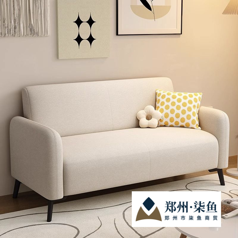Sofa Rental House Bedroom Clothing Store Simple Apartment Living Room Internet Celebrity Double Three-Person Fabric Small Apartment Sofa