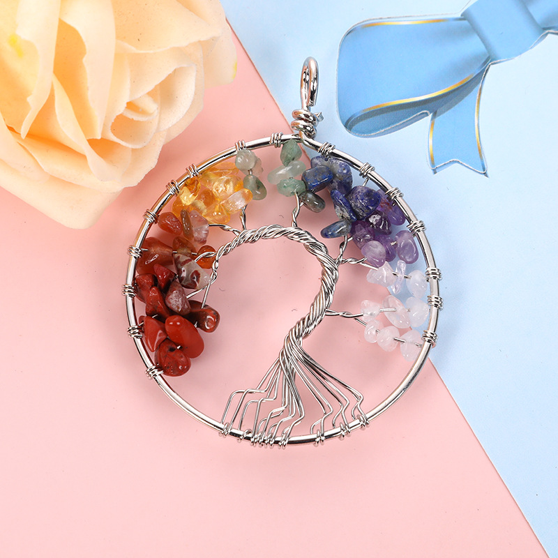 16g Weight Pendant Jewelry Making Type 50mm Jewelry Making Size DIY Jewelry Accessories Classification 1 Piece Quantity Artificial Crystal Material Life Tree Pattern Plating Design Chinoiserie, Classic Style, Artistic Style 1 Piece 50mm Artificial Crystal Life Tree Pendant 1
