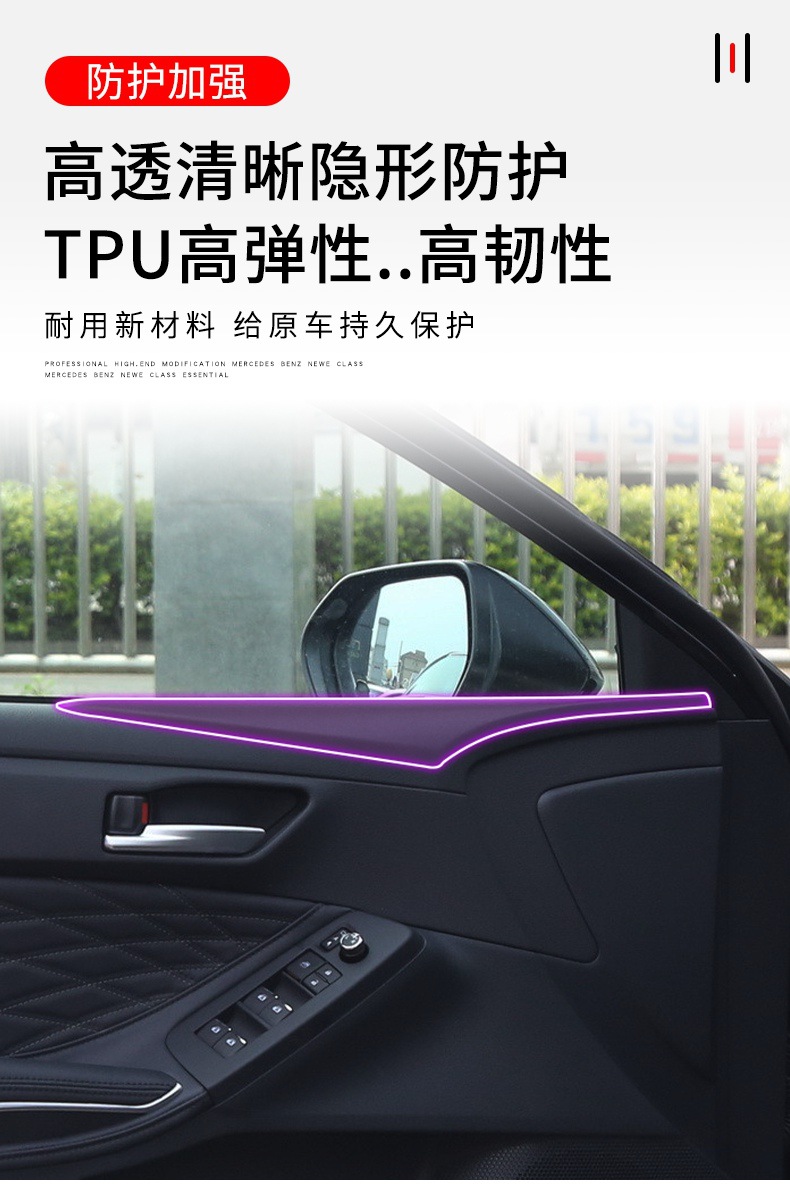 Suitable for 19-25 Toyota Avalon Screen Center Console Interior Car Sticker Modified Paint Transparent Tpu Protective Film