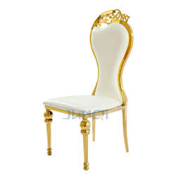 轻奢不锈钢高端餐椅欧式酒店家用软包简约吃饭椅小户型金色金属椅