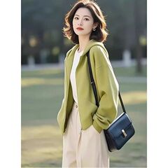 春秋季时尚休闲连帽短外套女2025新款小个子洋气显瘦百搭开衫上衣