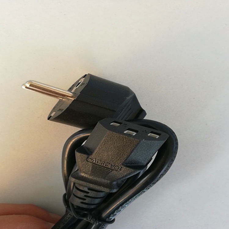 欧规插头1米0.3平欧规品字尾电源线三极电源插头线网红火锅电源线
