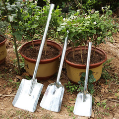 Coal Shovel White Integrated Zinc Plated Long Handle Coal Ash Square Shovel Household Stove Ash Removal Portable Stands Multiple Specifications Carbon