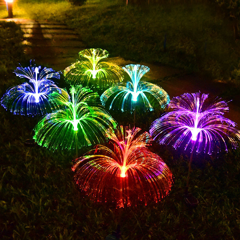Luces LED solares de colores para exteriores, impermeables, para patio y jardín, luces LED de medusa que cambian de color, luces de ambiente para césped con inserción en el suelo