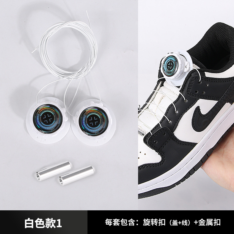 Nuevo desgaste simple zapato giratorio hebilla deportes cordón perezoso zapato libre hebilla anti-caída hebilla de alambre de acero hebilla giratoria cordón