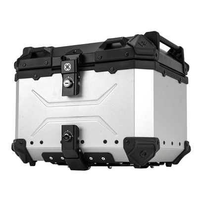 Motorcycle 45L Aluminum Alloy Tail Motorcycle trunk - 45lsilver