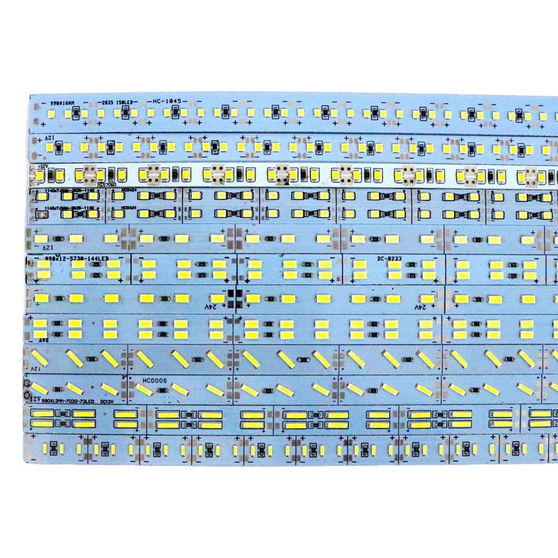 12 В/24 В низкое напряжение 5730 алюминиевая подложка жесткая световая полоса Однорядная двухрядная 72 лампа 144 лампы шириной 12 мм 2835 подсветка