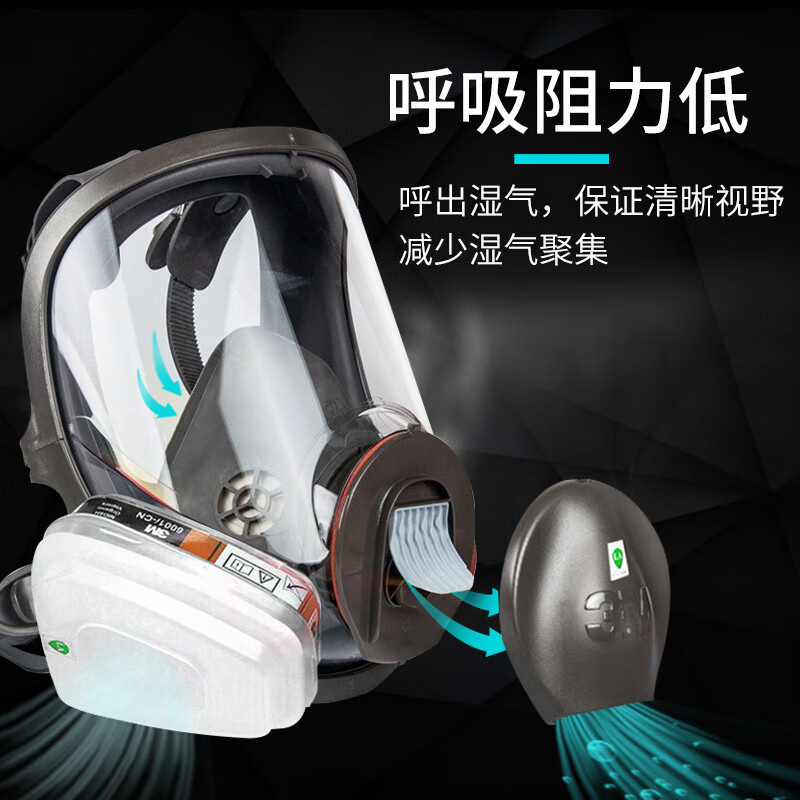 3M6800 Filtro de respiración pintura en aerosol de protección de cara completa máscara única máscara de polvo de la industria química máscara de gas al por mayor