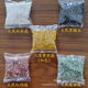Natural five-element crystal gravel five-color stone raw stone particles fish tank degaussing Buddha in stock wholesale transparent bag packaging