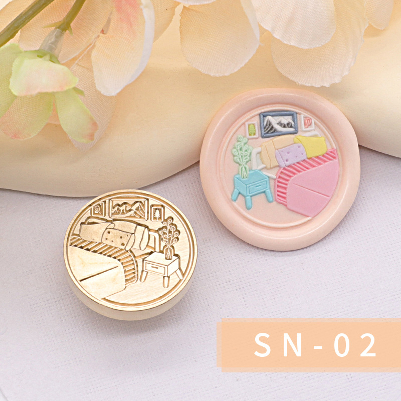 Original nuevo estilo fuego pintura sello serie interior cabeza regalo embalaje sobre cubierta cuento de hadas habitación casa caliente