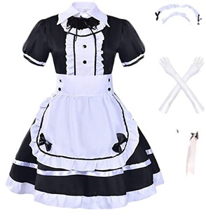 Maid Costume Light Tone Girl cosplay Black Red Blue Purple Lolita cosplay Costume Costume