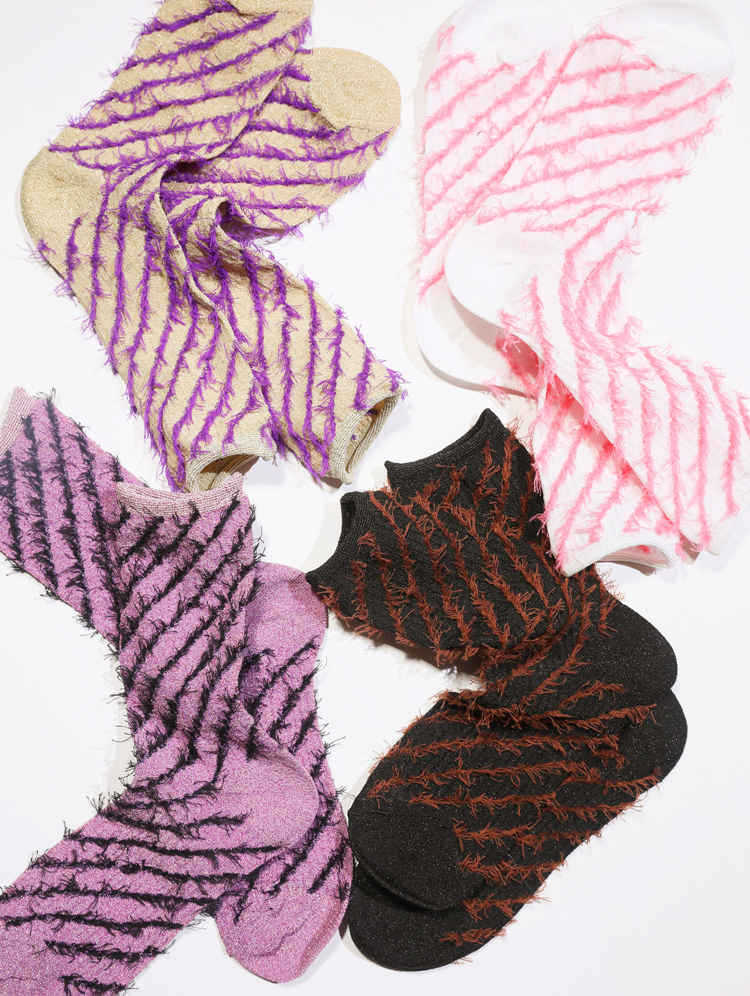 Women's Retro Color Block Cotton Spandex Jacquard Crew Socks A Pair display picture 1