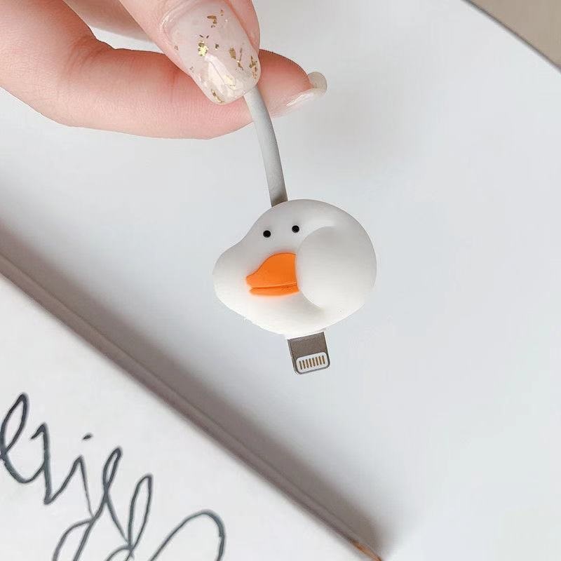 Protector de cable de datos animal lindo dibujos animados silicona anti-ruptura cable de carga picador de alambre mordedor de uso doméstico diario