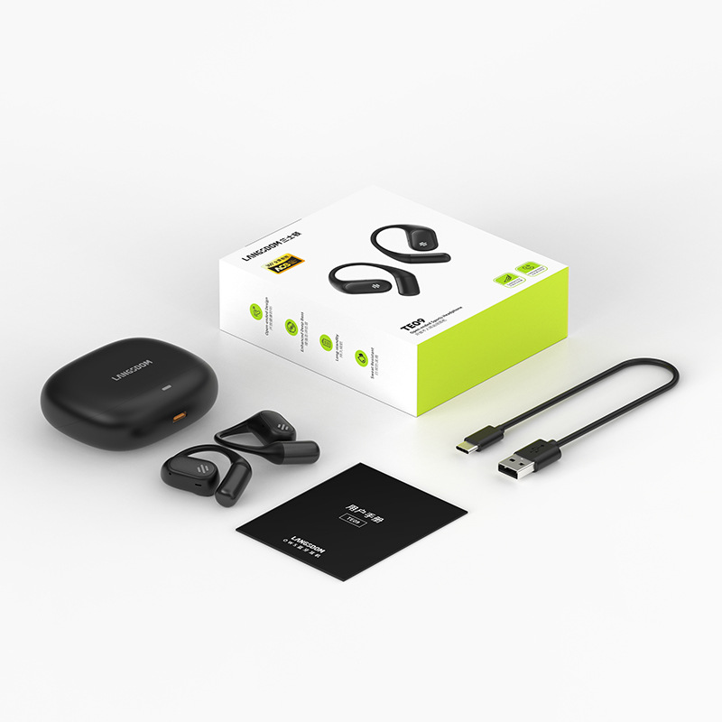 Auriculares Bluetooth inalámbricos OWS de Lanston TE09 tipo de oreja colgante 2025 nuevo auricular Bluetooth de alta calidad de sonido de larga duración