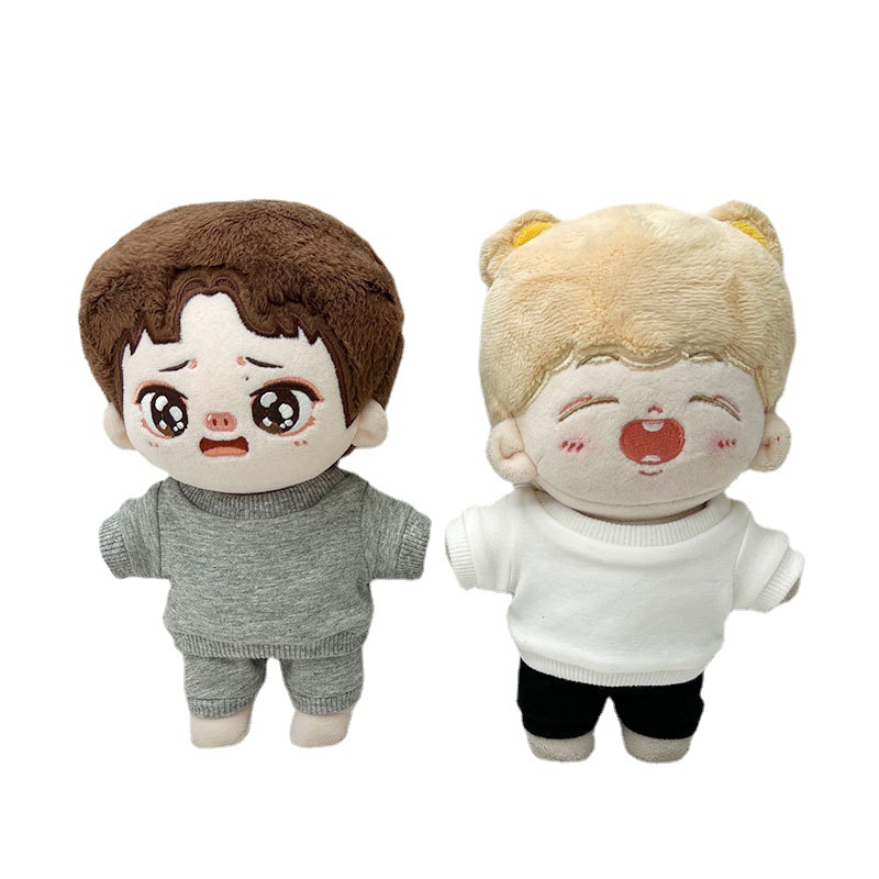 En stock ropa de muñeca 10cm15cm20cm pantalones muñeca 20cm algodón muñeca ropa suéter pantalones todo-juego