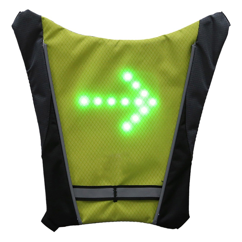 Control remoto inalámbrico LED advertencia luminosa montar chaleco corriendo chaleco reflectante noche indicador luminoso clip trasero