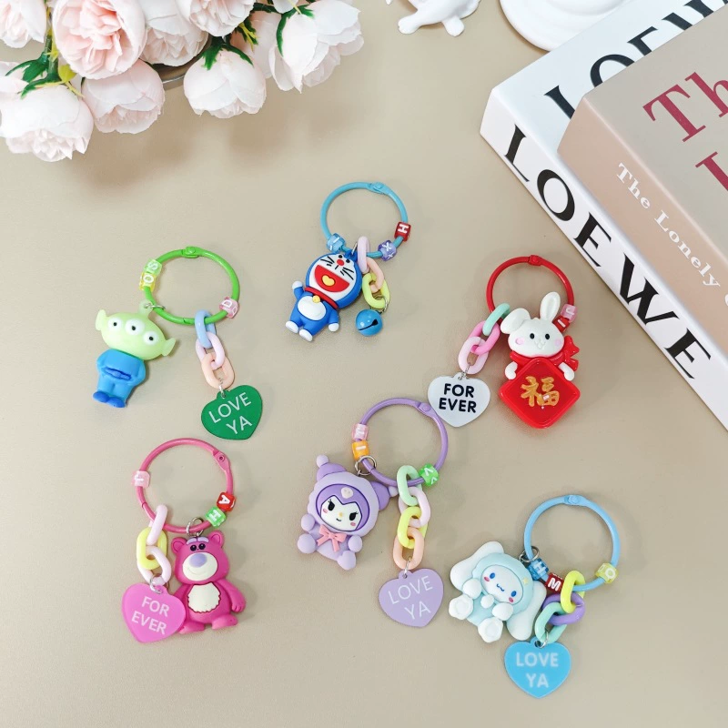 Творческий Sanrio милый мультфильм смола куклы брелок подвеска новый чехол для телефона подвеска сумка аксессуары для женщин