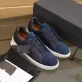 Blue leather with blue suede