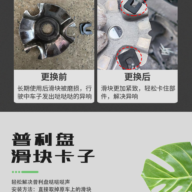 Suitable for Qiaoge I125, Fuxi 125, Xunying Motorcycle Drive Plate Slider, Pulley Plate, Active Wheel Cover Slider