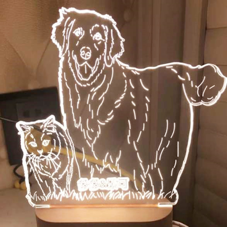 Pet Memorial Gift Dog Photo DIY Bulldog Dog Lover Night Light Table Lamp Three-Dimensional Geometric Led Lamp Pet Memorial Gift Dog Photo DIY Bulldog Dog Lover Night Light Table Lamp Three-Dimensional Geometric Led Lamp