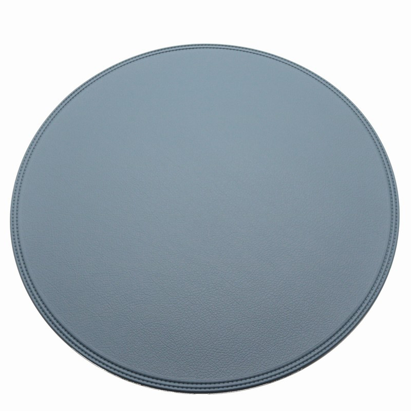 Amazon redondo de cuero mantel de doble capa de PVC impermeable mantel nórdico aislamiento pad American Coaster Mesa estera al por mayor