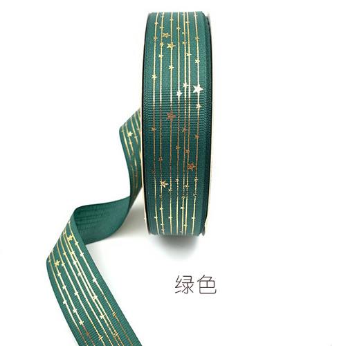 Hilo dorado cinta Star ribbon bar material de soporte cinta flor caja de regalo embalaje cinta hecha a mano al por mayor