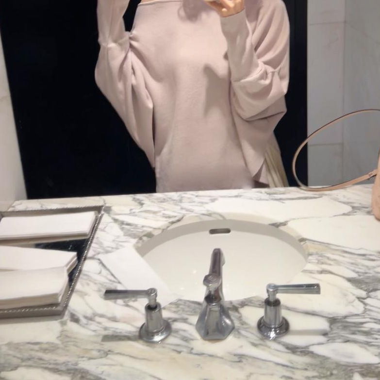 新款宽松蝙蝠袖毛针织女秋冬软糯慵懒感百搭上衣奶杏色卡其色咖色|undefined