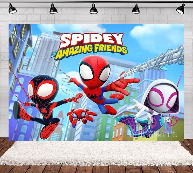 New Cartoon Spider-Man and His Amazing Friends Birthday Theme Photo Photography Background Cloth Amazon Banner New Cartoon Spider-Man and His Amazing Friends Birthday Theme Photo Photography Background Cloth Amazon Banner