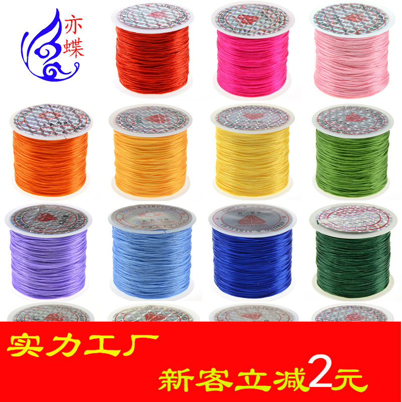 Elastic Thread White Flat Crystal Thread Buddha Beads Spandex Elastic Rope Beaded Bracelet Thread Beaded Thread Bracelet Elastic Rope