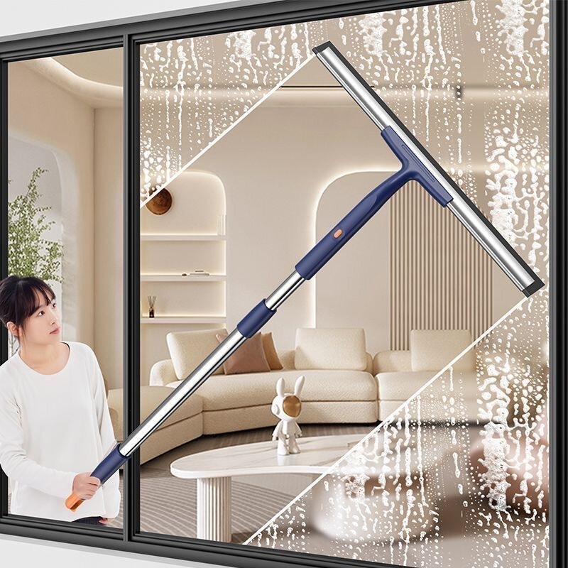 Glass Cleaning Tool for Home Use, Long-Handled Squeegee, Specialized for Cleaning High-Rise Windows, Double-Sided Cleaning, Multifunctional Set