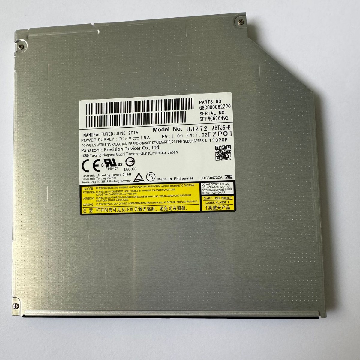 SATA串口蓝光刻录机原装笔记本一体机内置松下UJ272蓝光光驱现货