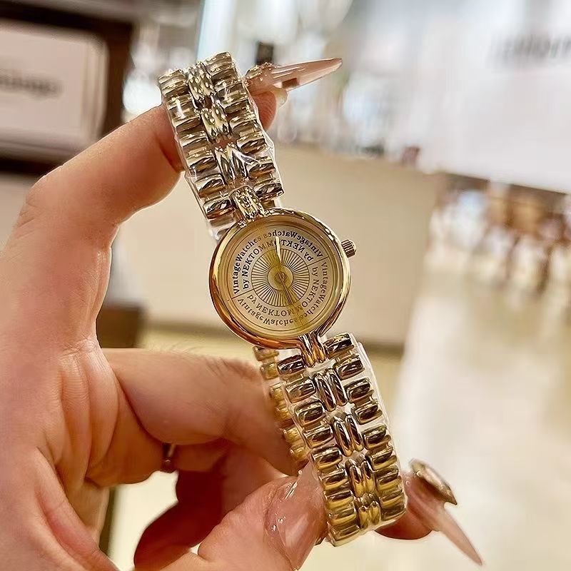 Cross-Border Internet Celebrity Second-Hand Rudolf Waterproof Watch for Women Retro Light Luxury High-Value Temperament Live Broadcast Quartz Watch Wholesale