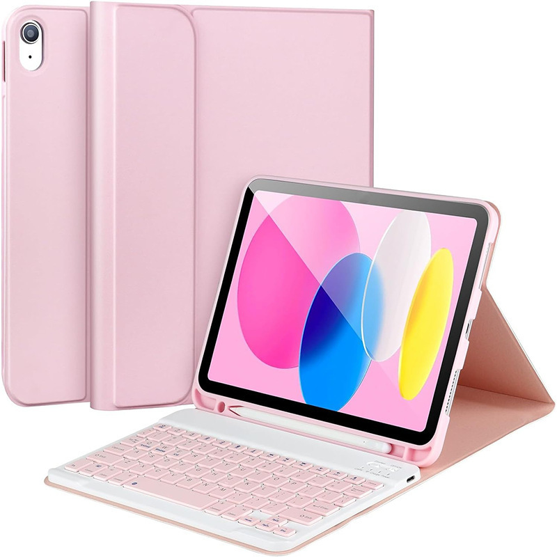 iPad10世代タブレット保護ケースに最適 10.9inch 取り外し可能な Bluetooth キーボード磁気ペンスロットレザーケース第 11 世代|undefined