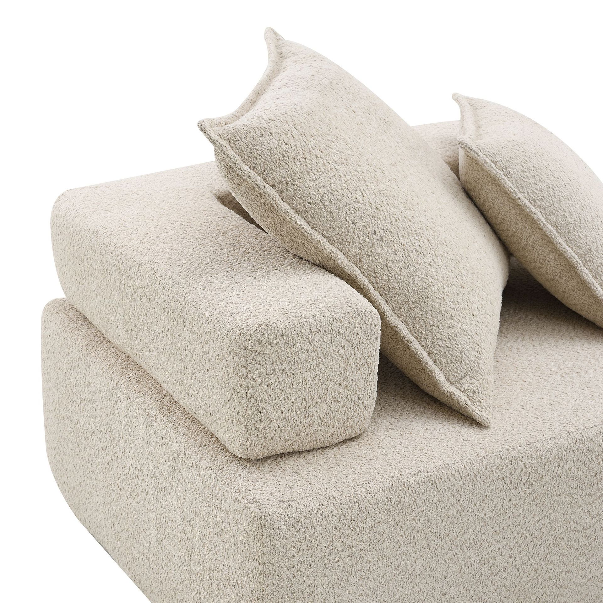 Mini sala de estar estilo italiano simple muebles combinados módulo cuadrado sofá de tela de ocio
