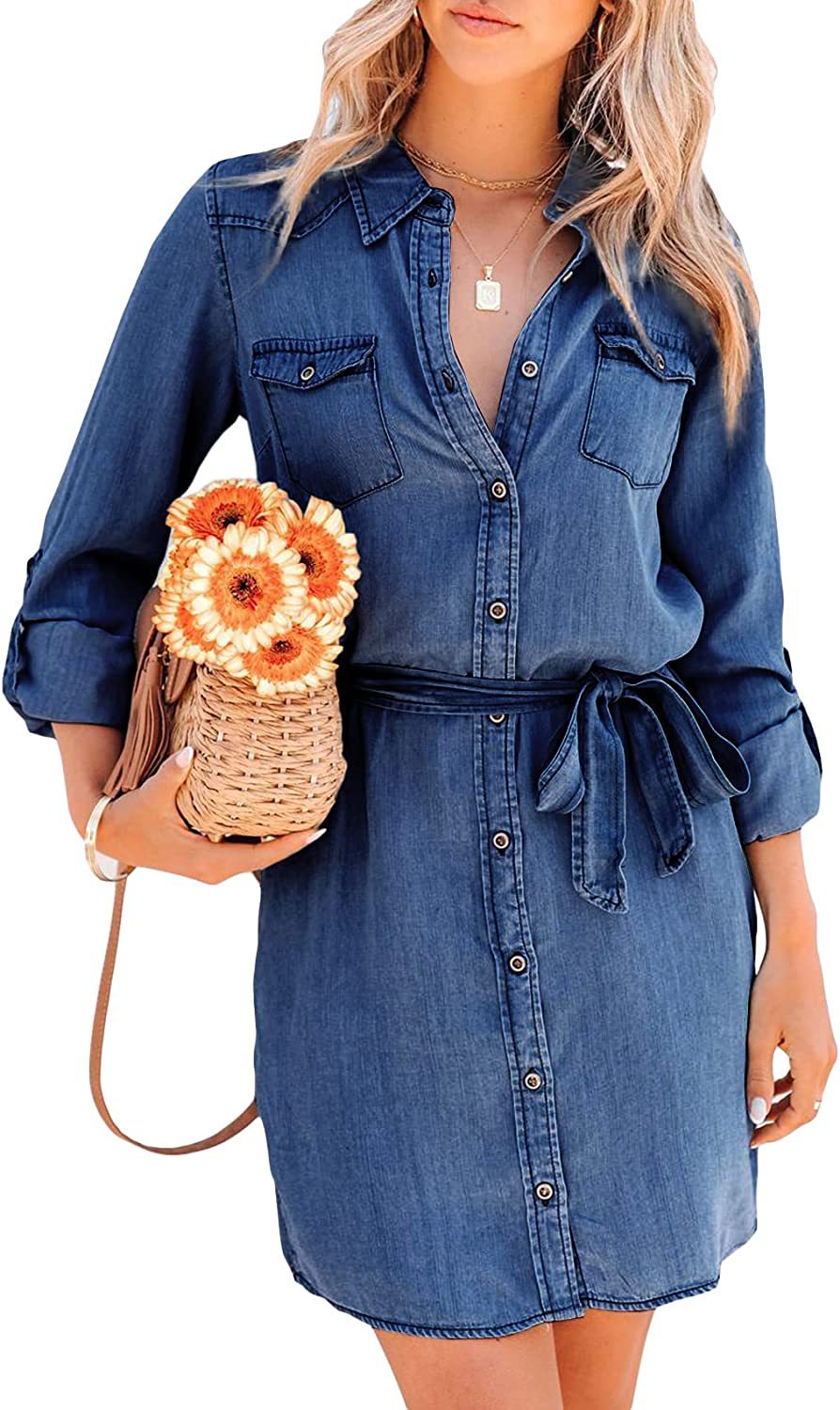 Denim Dress Image 3