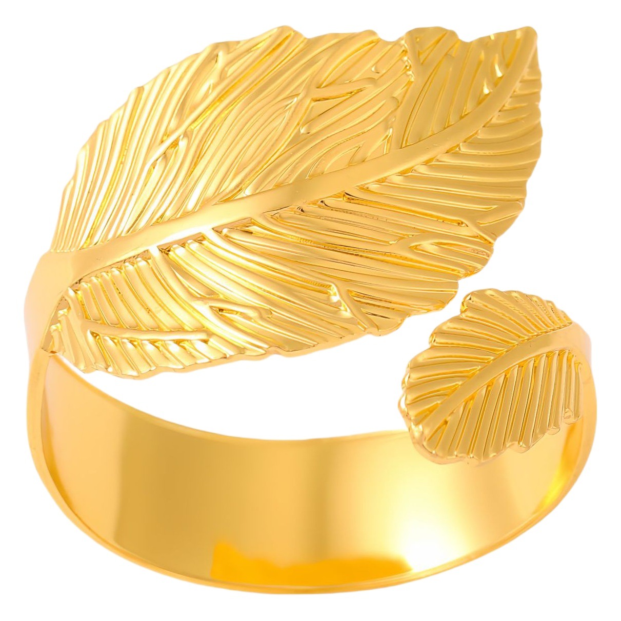 Cross-Border Leaf Gold Napkin Buckle Table Setting Napkin Ring Cloth Ring Metal Maple Leaf Opening Manufacturer Wholesale