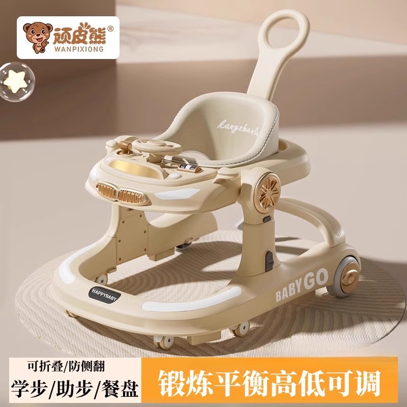 국경을 넘는 새로운 유아용 보행기 엄선된 다기능 유아용 보행기 조기 교육용 유모차 전복 방지 유모차