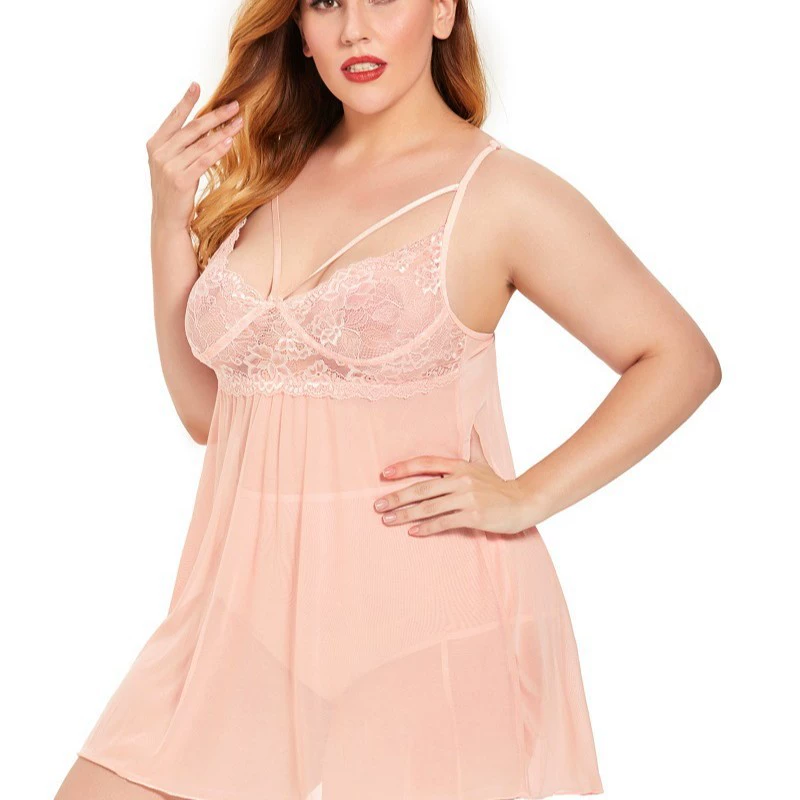 Нижнее белье, сексуальное платье-сорочка, пижама, плюс размер, европейский стиль