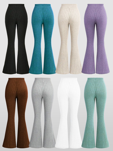 Girl's Plain Color Pencil Skirt - Tailored Casual Trousers with Elastic Waistband for Teenage Girls Women's Pants