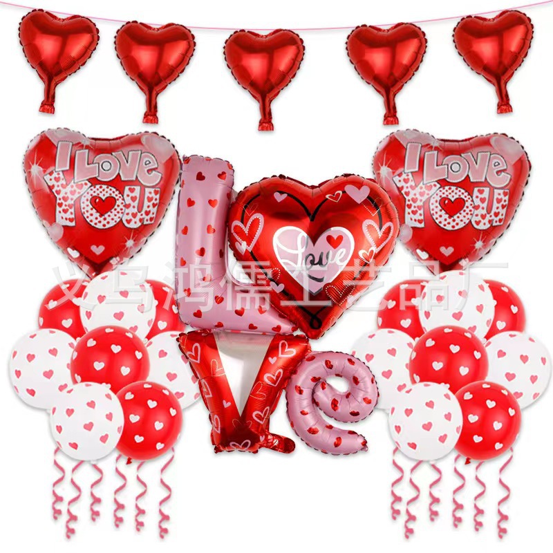 set de globos I LOVE YOU decoración para San Valentín bodas y fiestas venta caliente