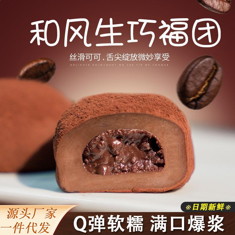 Japanese-Style Chocolate Mochi Dessert【T502】