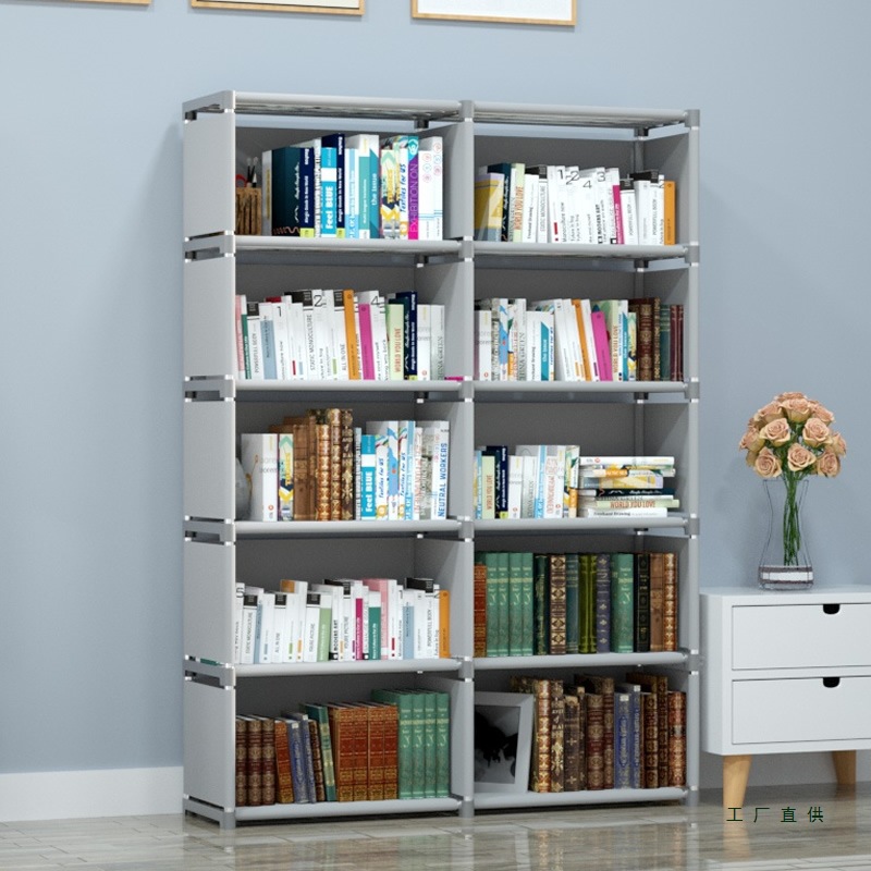 Simple Bookshelf Floor-Standing Bookcase Storage Rack Student Dormitory Home Desk Storage Large Capacity Narrow Combination Cabinet